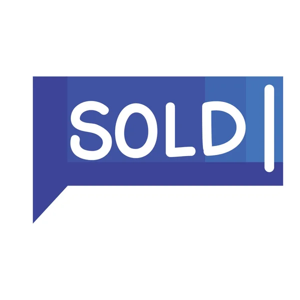 Sold Speech Bubble Real Estate — Stockvektor