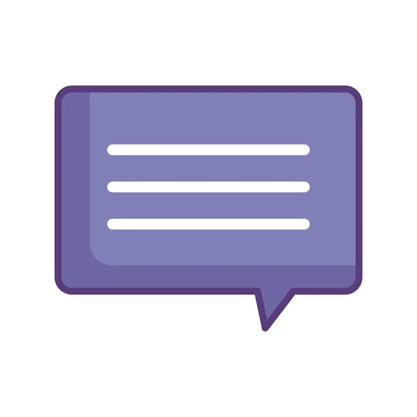 Purple Speech Bubble Message Dialogue Icon — Stockvector