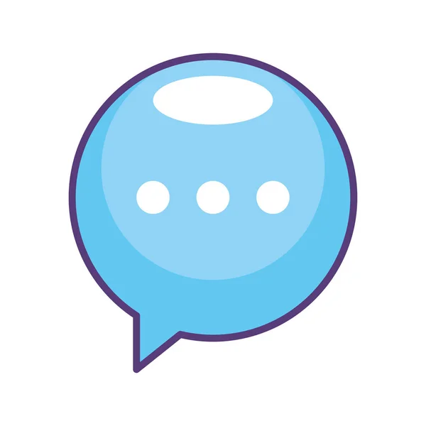 Blue Speech Bubble Message Dialogue Icon — Stock vektor