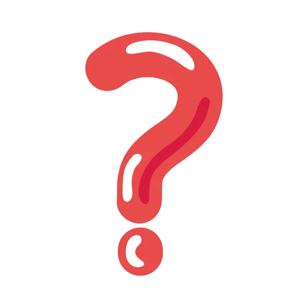 Red Question Symbol Mark Icon — Stock vektor