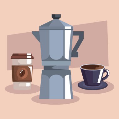coffee drinks and kettle icons