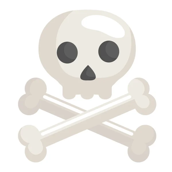 Skull Bones Crossed Icon — Stok Vektör