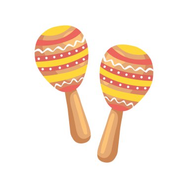 maracas instrument musical isolated icon