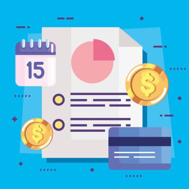 accounting and auditing statistics icons