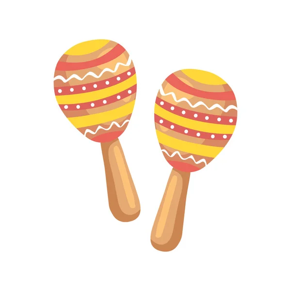 Maracas Instrument Musical Isolated Icon — 스톡 벡터