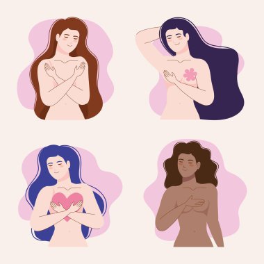 four girls breast cancer characters