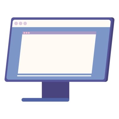 desktop with webpage template icon