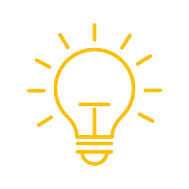 bulb light neon style icon