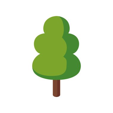isometric tree plant forest nature icon