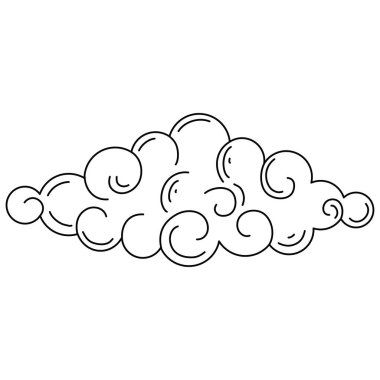 retro cloud astrology symbol icon