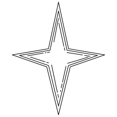 astrology star symbol monochrome icon