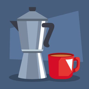 kettle and cup kitchen utensils