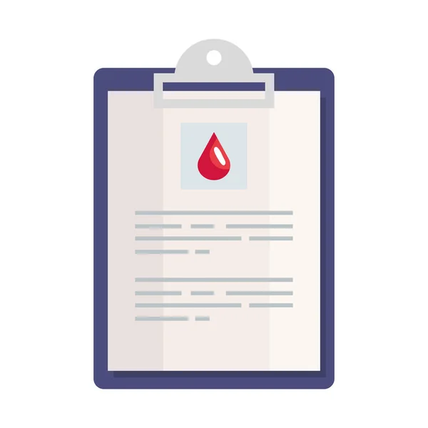 Clipboard Drop Blood Icon — Image vectorielle