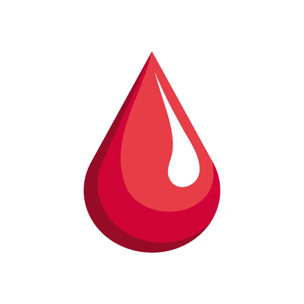Red Blood Drop Medical Icon — Stockvektor