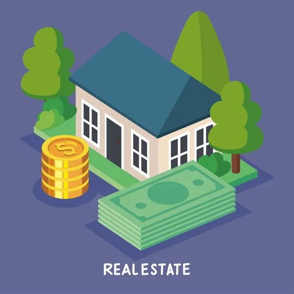 House Money Real Estate Icons — 图库矢量图片