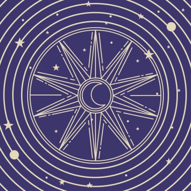 astrology star and moon poster