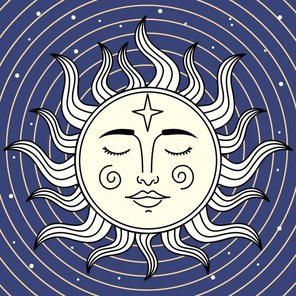 Astrology Solar System Scene Poster — Image vectorielle
