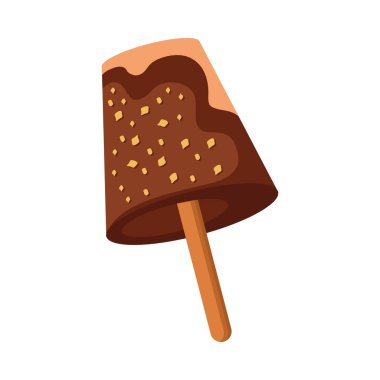 coffee ice cream in stick icon