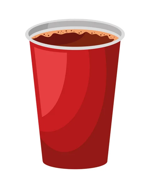 Coffee Drink Red Pot Icon — Archivo Imágenes Vectoriales