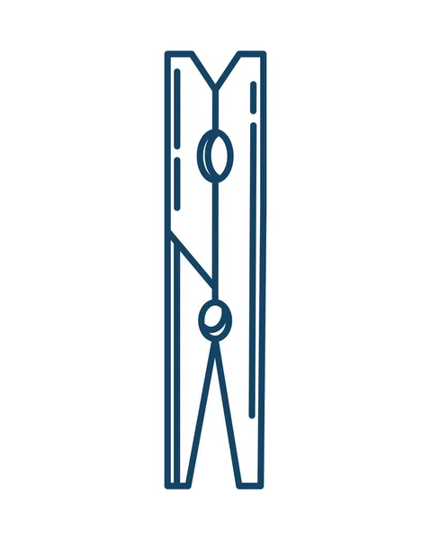 Clothespin Accessory Tool Isolated Icon — Archivo Imágenes Vectoriales