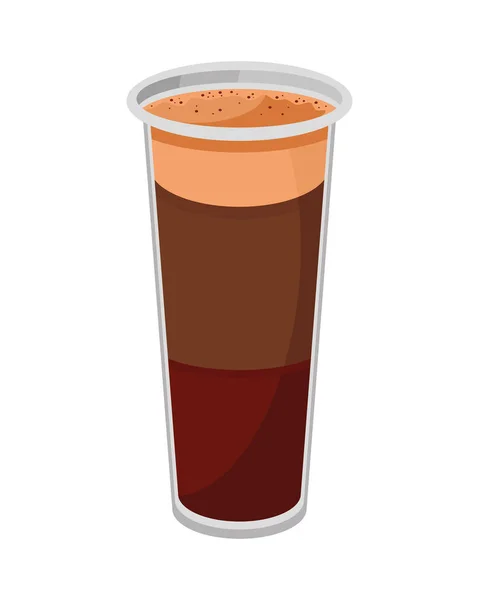 Iced Coffee Drink Glass — Stok Vektör