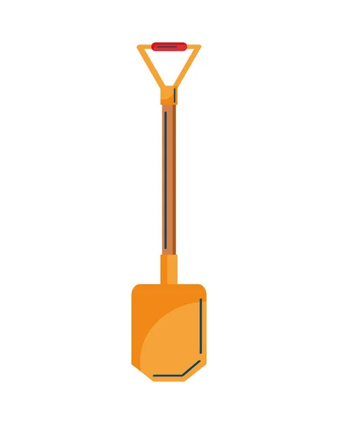 Golden Shovel Tool Equipment Icon — Stockový vektor