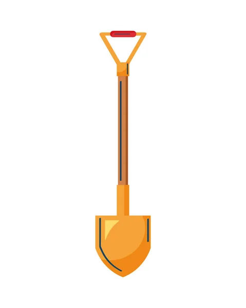 Golden Shovel Tool Isolated Icon — Stockový vektor