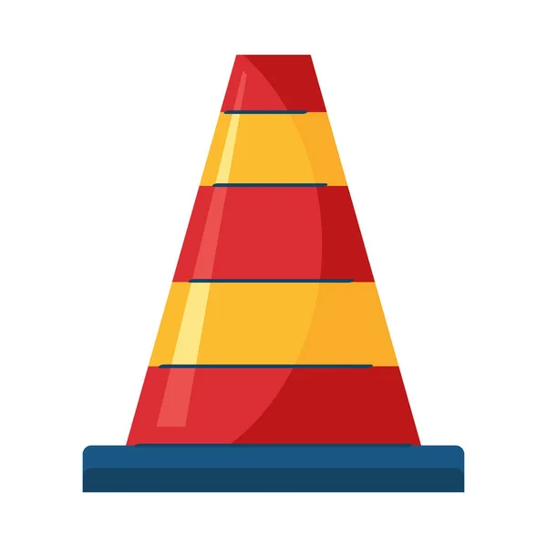 Cone Traffic Signal Isolated Icon — Vettoriale Stock
