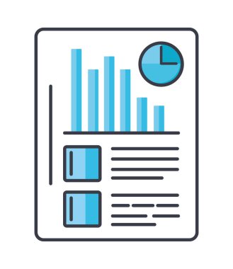 document file with statistics icon