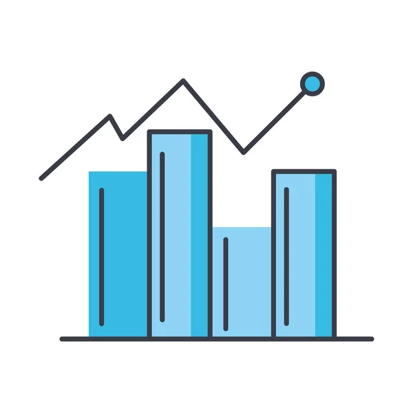 Estatísticas Barras Infográfico Ícone Informação —  Vetores de Stock