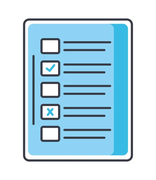 Document File Checklist Icon — Stock Vector