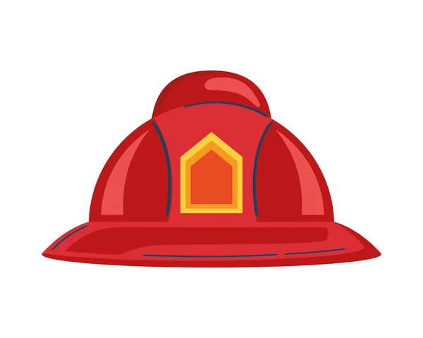 Red Firefighter Helmet Tool Icon — Wektor stockowy