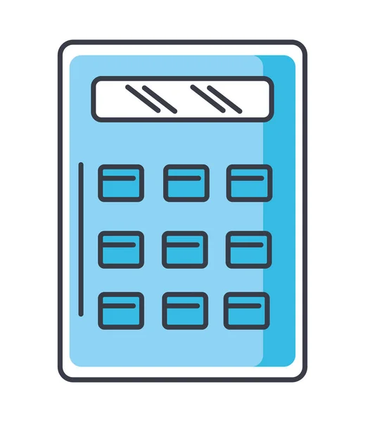 Calculadora Matemática Dispositivo Ícone Digital — Vetor de Stock