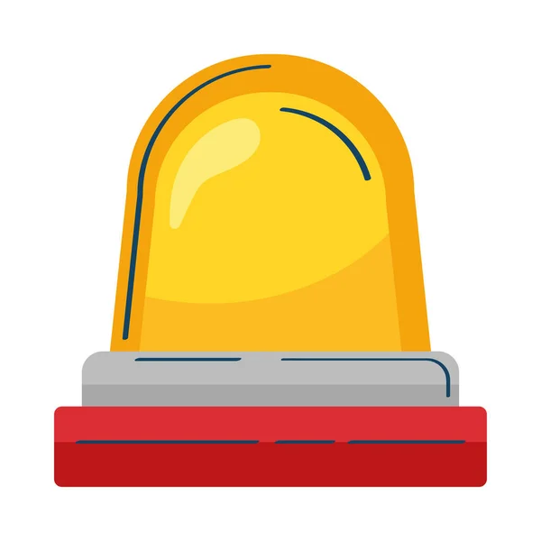 Yellow Alarm Light Emergency Icon — Stockvektor