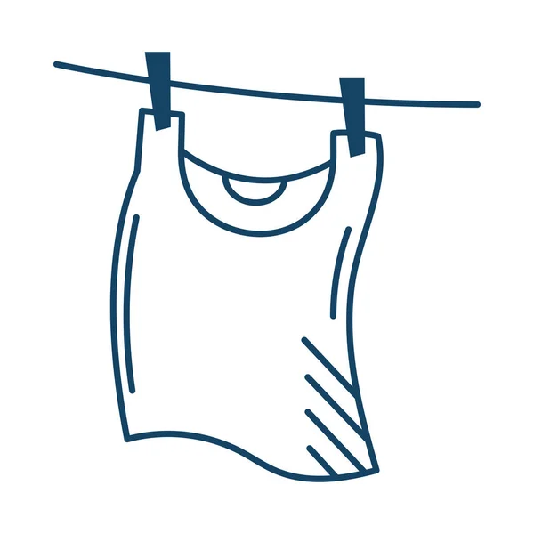 Blouse Hanging Drying Isolated Icon — Stockvektor