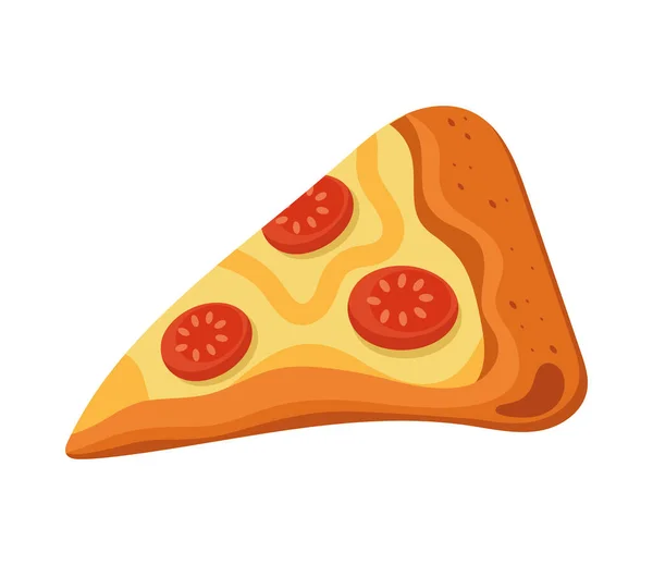 Pizza Fast Food Italian Icon — Vector de stock