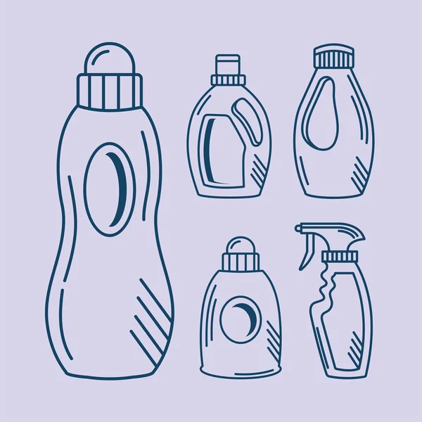 Five Laundry Service Set Icons — ストックベクタ