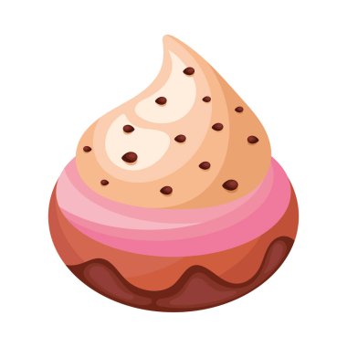 sweet muffin dessert product isolated icon