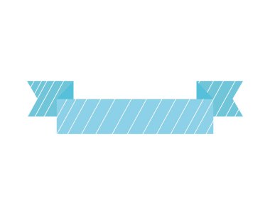 blue ribbon frame design icon