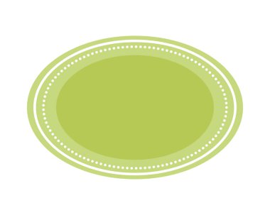 green oval stamp decorative icon