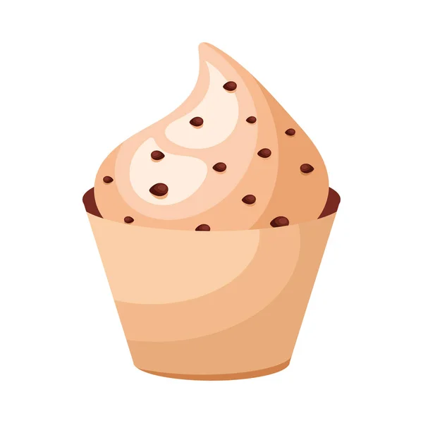 Sweet Cupcake Dessert Product Icon — Stockvector