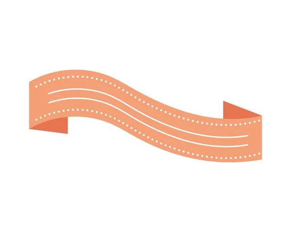 Orange Ribbon Frame Design Icon — Stockvector