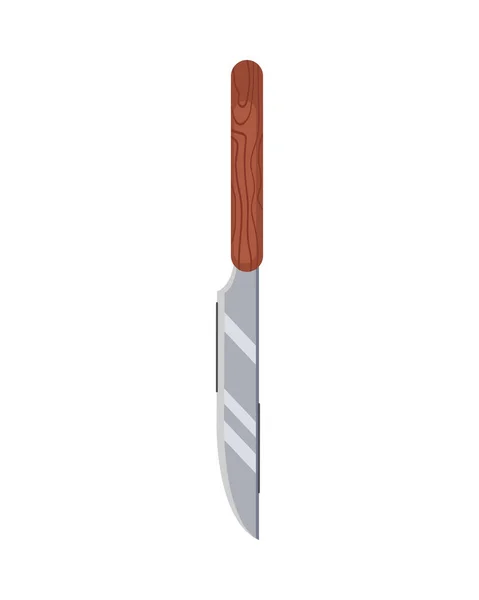 Kitchen Knife Utensil Equipment Icon — Vetor de Stock