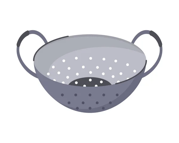 Kitchen Fryer Basket Utensil Icon — Wektor stockowy