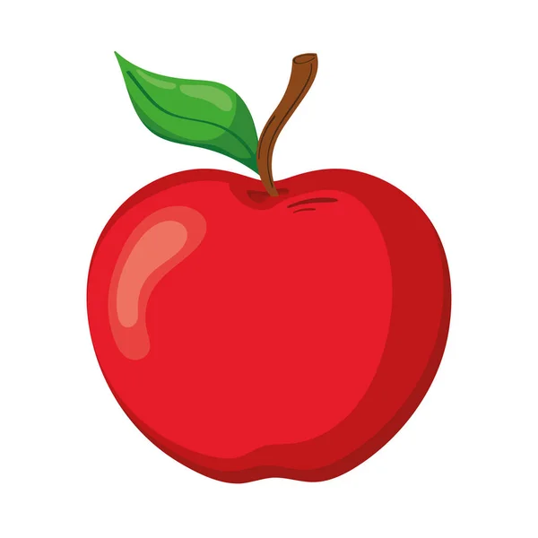 Świeże Owoce Jabłka Zdrowa Ikona — Wektor stockowy
