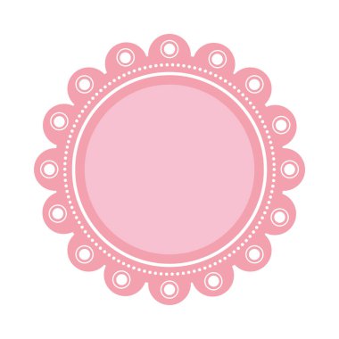 pink color lace design icon