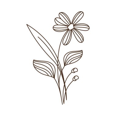 çiçek ve yapraklar doğa simgesi