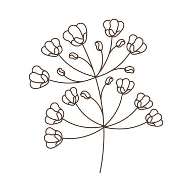 garden flowers in branch icon