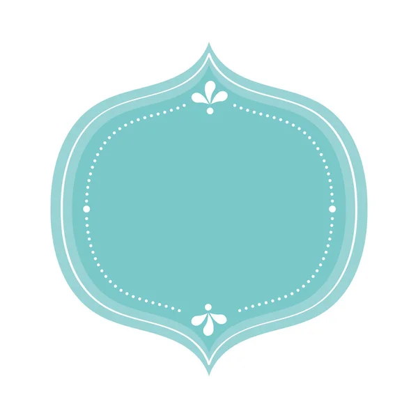 Blue Label Design Decorative Icon — Stockový vektor