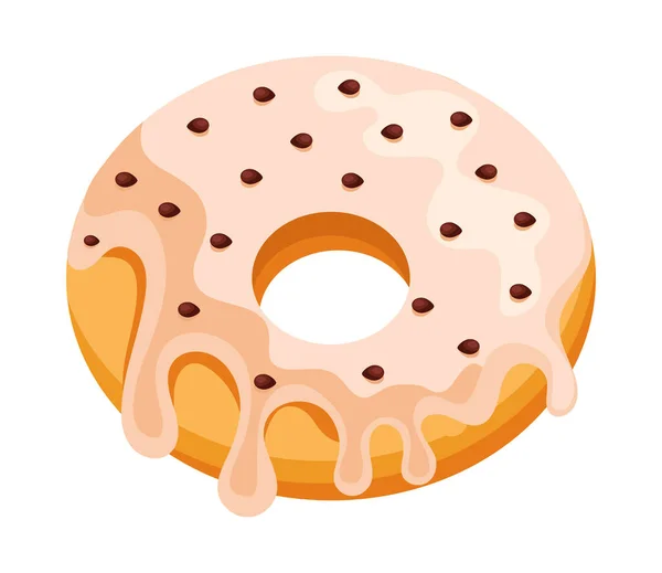 Γλυκό Donut Επιδόρπιο Εικονίδιο Προϊόν — Διανυσματικό Αρχείο